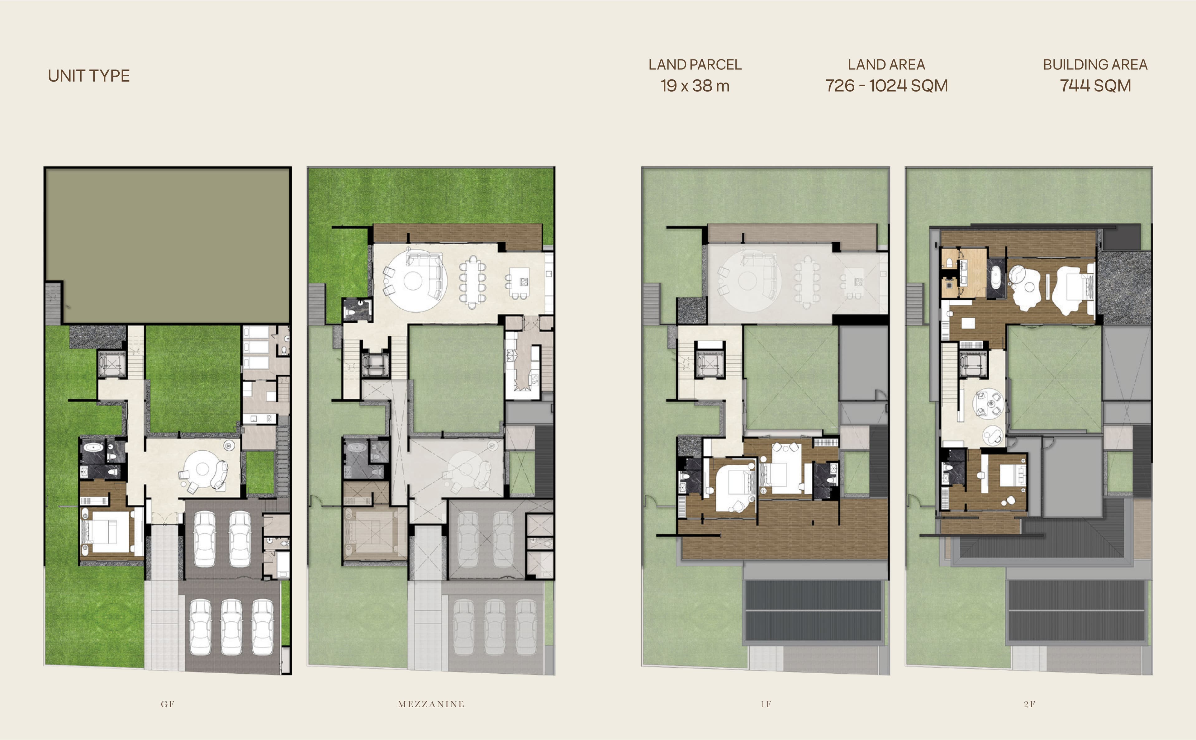 Denah layout NavaPark Tipe 19x38 (Botanic Villa) - foto utama