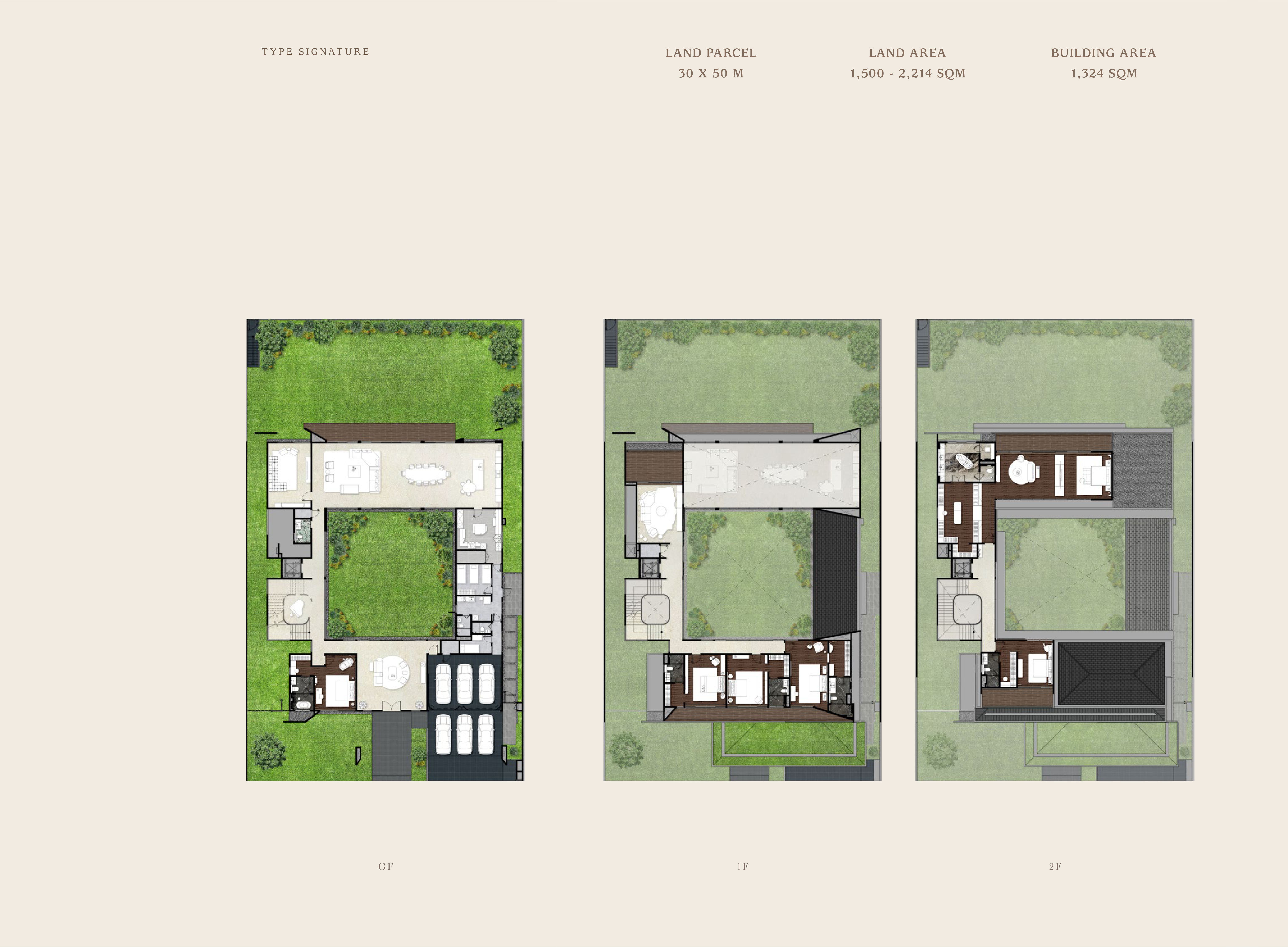 Denah layout NavaPark Tipe Signature 30x50 (Island Villa) - foto utama